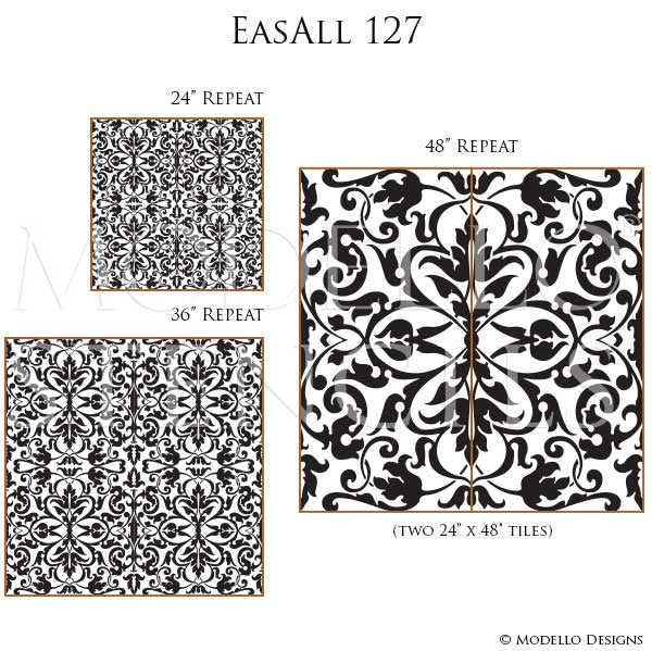 Moroccan or Asian or Indian Interior Decor - Wall Stencils for Painting