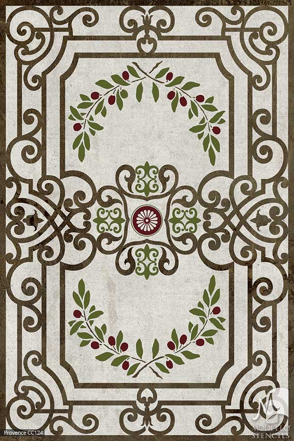 European and Old World Home Decor - Custom Ceilings Panels Stencils for Painting