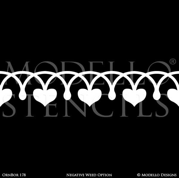 Peel and Stick Adhesive Border Stencils for Painting - Modello Custom Stencils