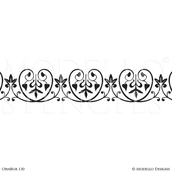 Custom Border Stencils for Painting Ceiling Designs & Wall Borders –  Modello® Designs