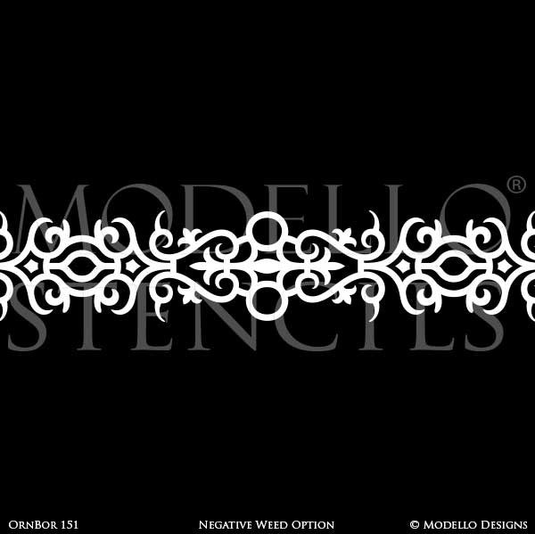 Custom Border Stencils for Painting Ceiling Designs & Wall Borders –  Modello® Designs