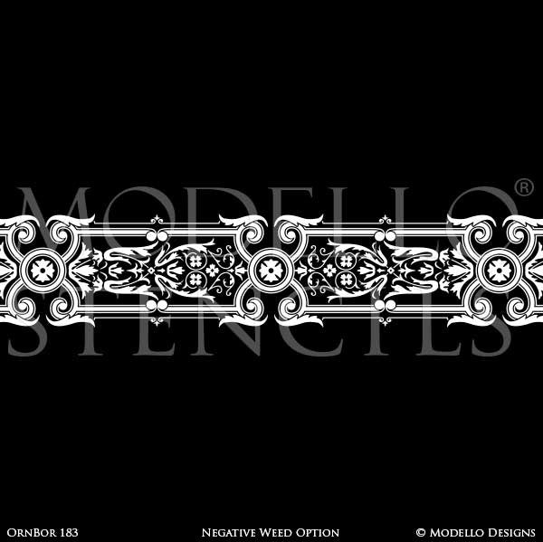 Interior Decorating with Custom Border Stencils - Modello Designs Wall Art and Ceiling Decor
