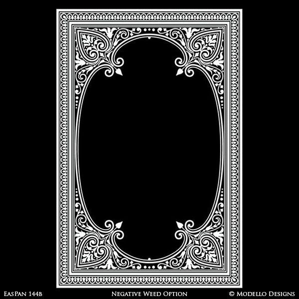 Moroccan Stained Antique Mirror Window Panel Stencils for Decorative Painting - Modello Custom Stencils