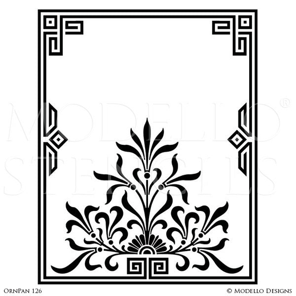 Painted Furniture Cabinet Panels & Wall Panels - Modello Custom Stencils for Decorating