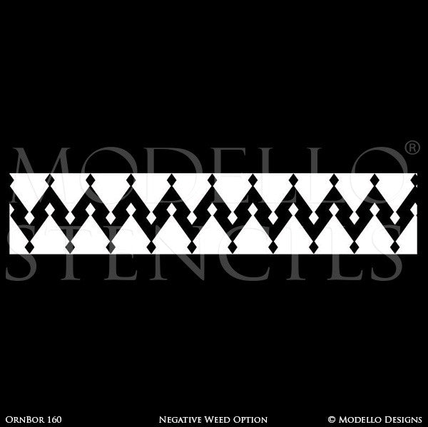 Ornamental Border Designs for Custom Decorating - Modello Custom Border Stencils