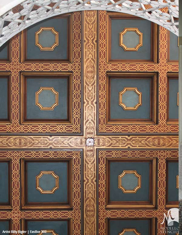 Ceiling Border Stencils or Wall Borders for Decorative Professional Painting Projects - Modello Custom Stencils