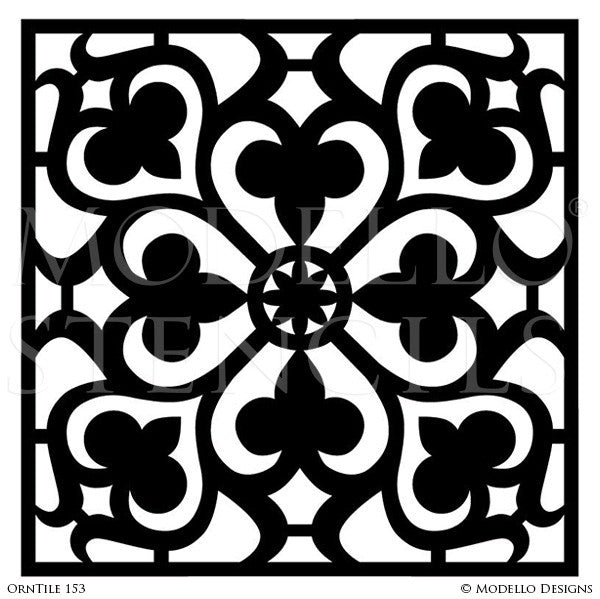 Faux Tiles for Kitchen Backsplash, Floor, or Wall Art - Modello Custom Tile Stencils