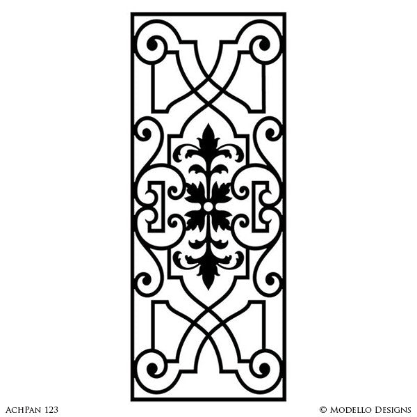Painted Large Wall Art Graphics Stencils - Custom Modello Stencils ...