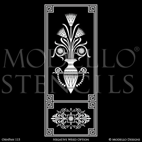 Painted Large Wall Art Graphics Stencils - Custom Modello Stencils ...