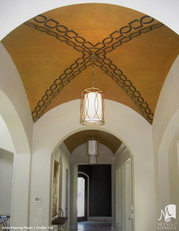 Border Stencils for Painting Ceiling or Wall with Classic Traditional Designs - Modello Custom Stencils