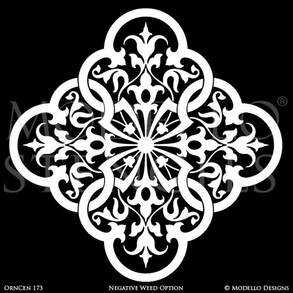 Classic European and Italian Designs Medallion Ceiling Stencils - Royal Design Studio