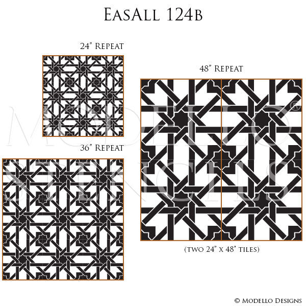 Professional Painting with Boho Chic Allover Wall Stencils for Decorating - Modello Designs