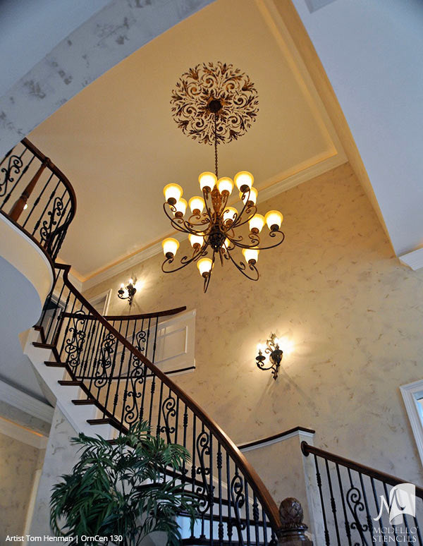 Old World and European Design and Decor - Large Adhesvie Stencils - Modello Custom Stencils