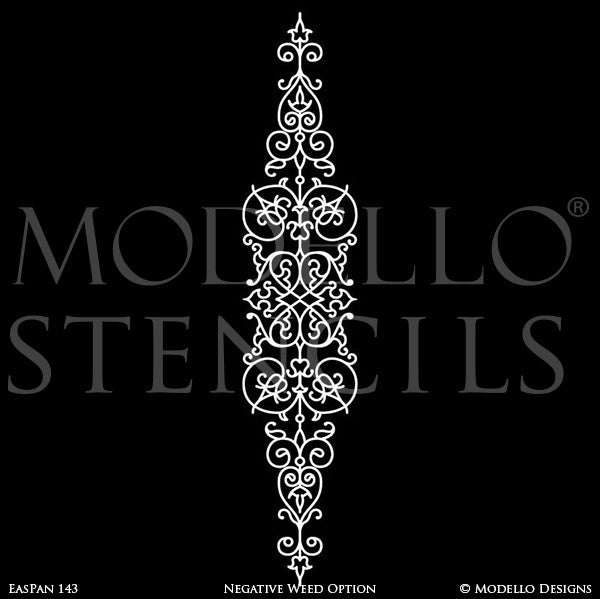 Wall Art and Wall Mural Panels Painted onto Custom Home Decor Projects - Modello Custom Stencils