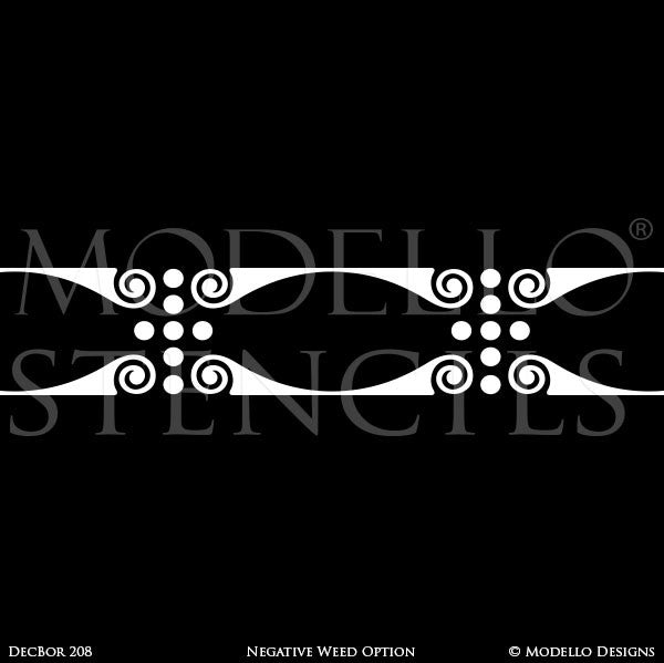 Decorative Painting Floor or Ceiling Borders - Modello Custom Designer Stencils