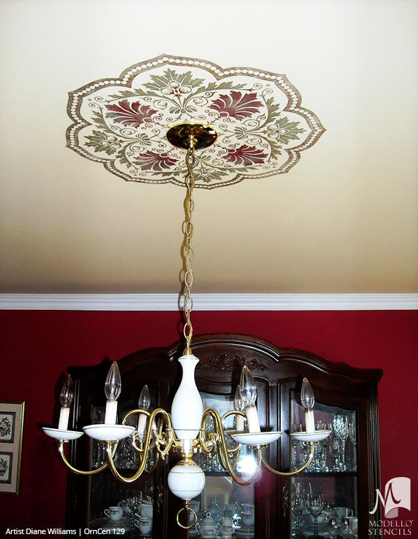 Decorative Medallions and Stencil Patterns for Painting Ceilings - Modello Custom Stencils