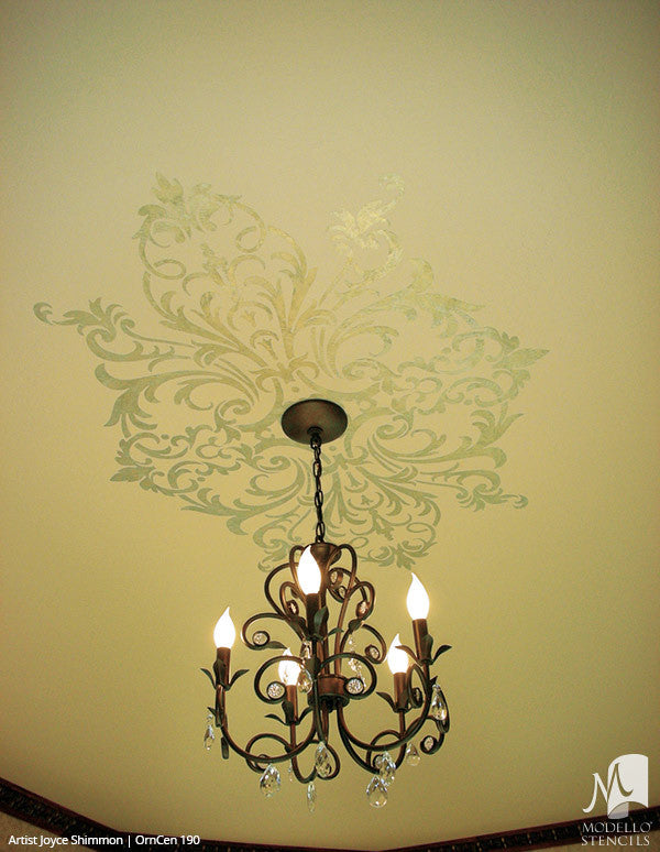 OrnCen190 Custom Medallion Stencil