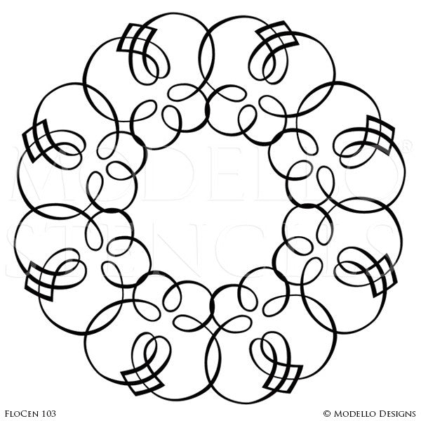 circle wall stencils for painting