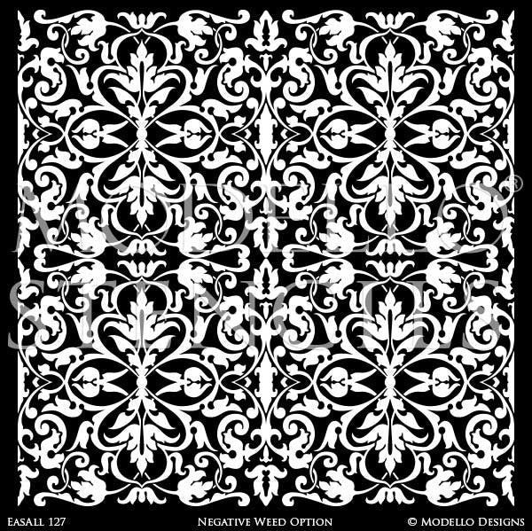 Decorative Painting with Large Allover Wall Stencils - Modello Designs Custom Stencils