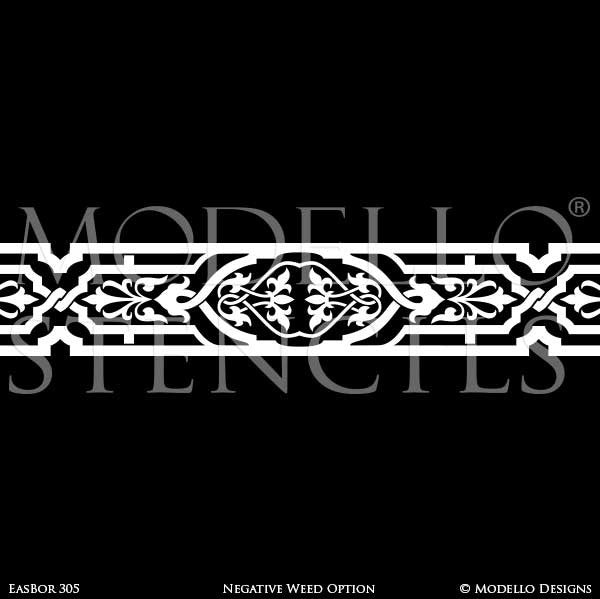 Border Decals for Painting and Stenciling Custom Wall and Ceiling Designs - Modello Stencils