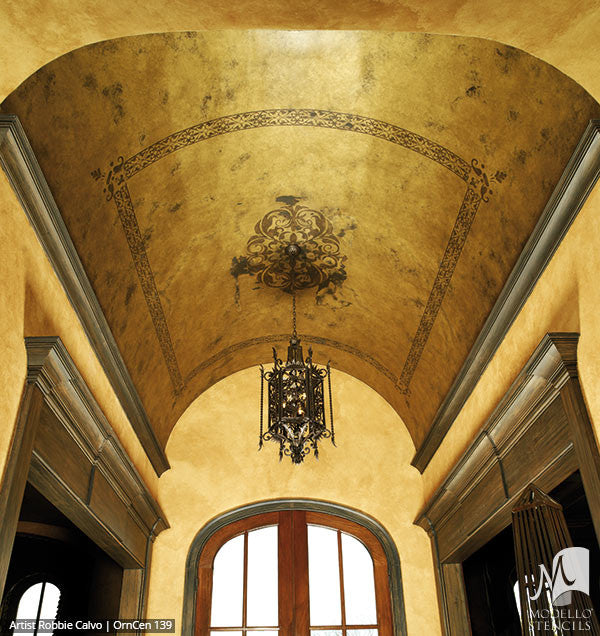 OrnCen139 Custom Medallion Stencil