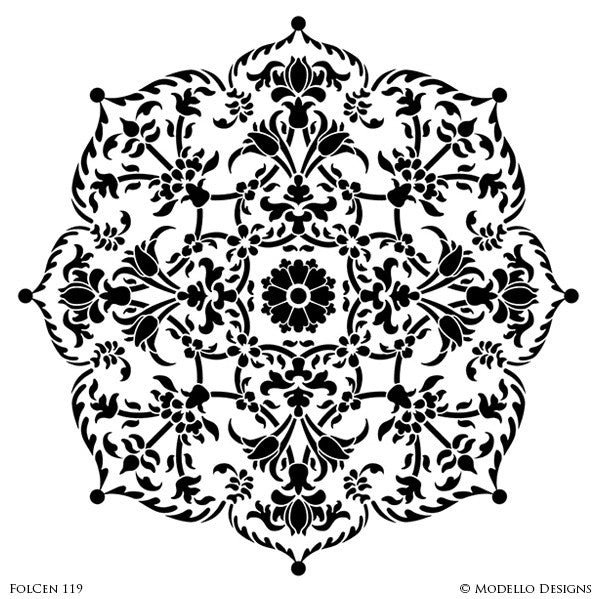 Ceiling Medallion Stencils - Custom Ceiling Design - Paint Stencils ...