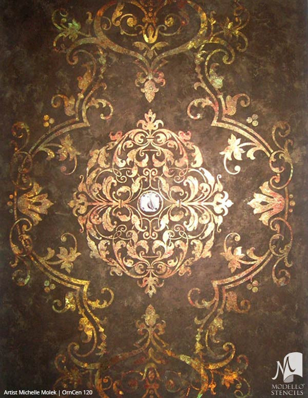 OrnCen120 Custom Medallion Stencil