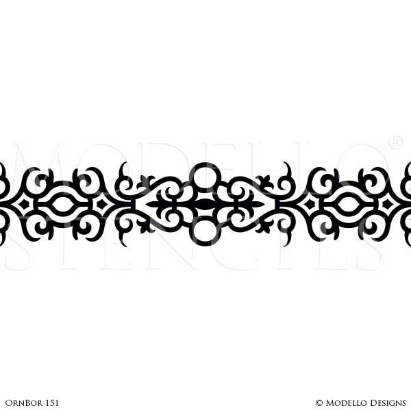 Custom Border Stencils for Painting Ceiling Designs & Wall Borders ...
