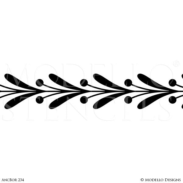 Custom Border Stencils for Painting Ceiling Designs & Wall Borders – Modello® Designs custom-border-stencils-for-painting-ceiling-designs-wall-borders-modello-designs