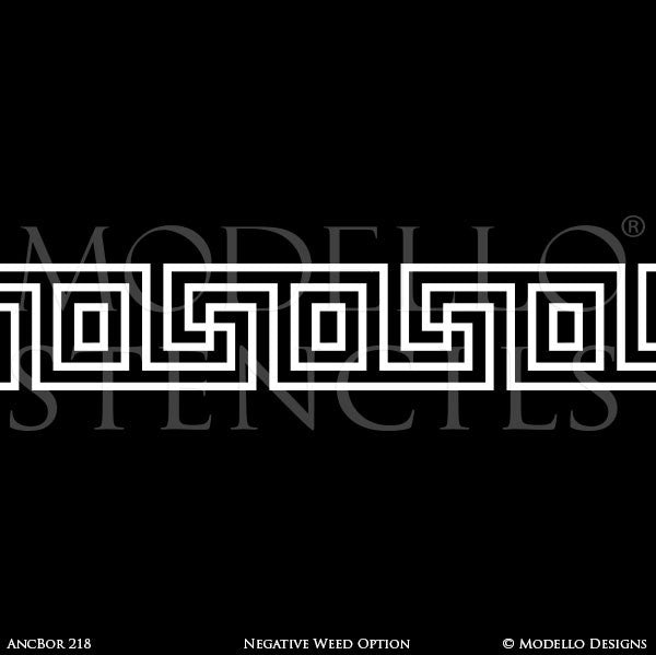 Old World and European Design and Decor - Long Borders Adhesvie Floor Ceiling Stencils - Modello Custom Stencils