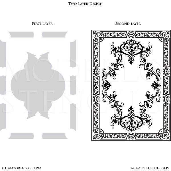 Chambord CC119B Custom Carpet & Ceiling Stencil