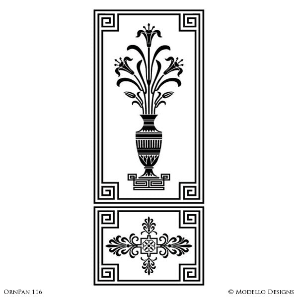 Painted Large Wall Art Graphics Stencils - Custom Modello Stencils ...