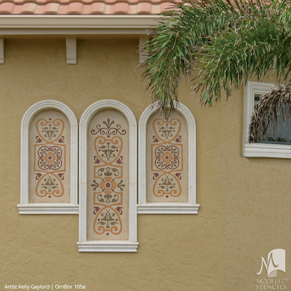 Custom Cut Stencils for Painting Ceilings with Large Patterns - Modello Custom Self Adhesive Stenciling