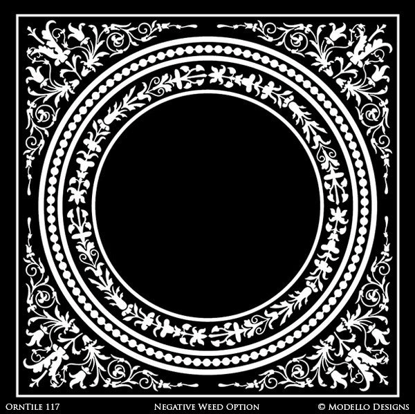 Designer Custom Stencils for Large Painted Home Decor - Modello