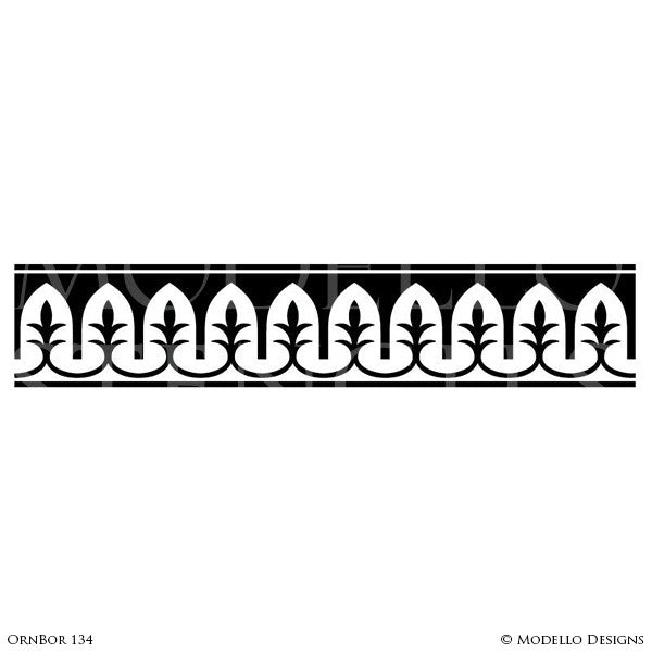 Ornamental Border Designs for Custom Decorating - Modello Custom Border Stencils