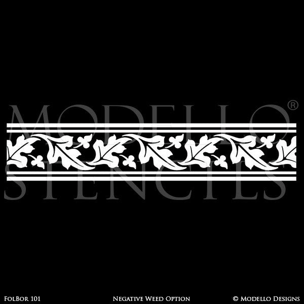 Border Decals for Painting and Stenciling Custom Wall and Ceiling Designs - Modello Stencils