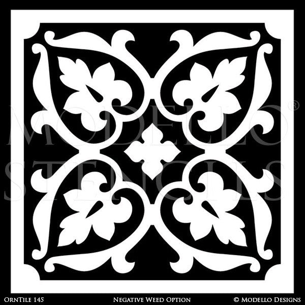 Decorating Home Projects and Wall Murals with Tiles - Modello Custom Vinyl Stencils
