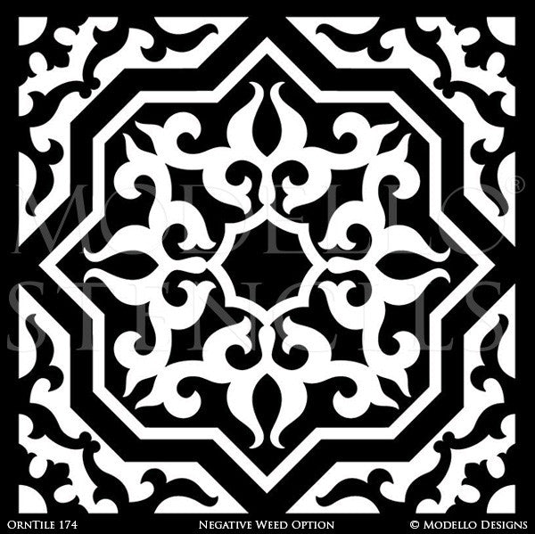 Tile Stencils for Custom Painted Floor, Walls, Ceiling – Modello® Designs