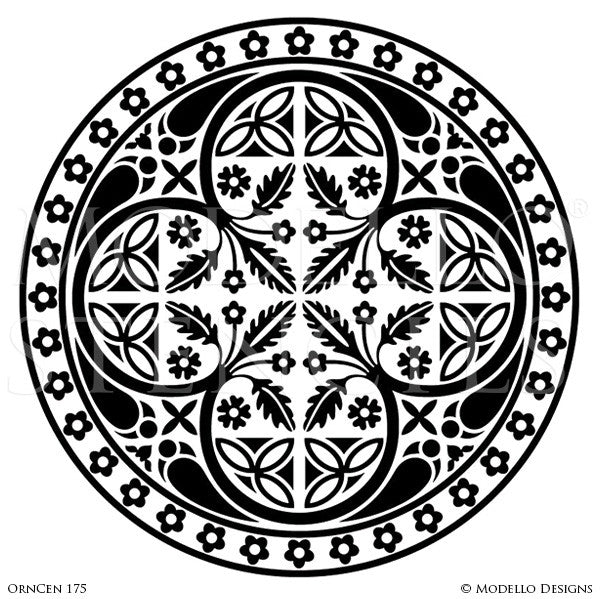 Ceiling Medallion Stencils - Custom Ceiling Design - Paint Stencils ...