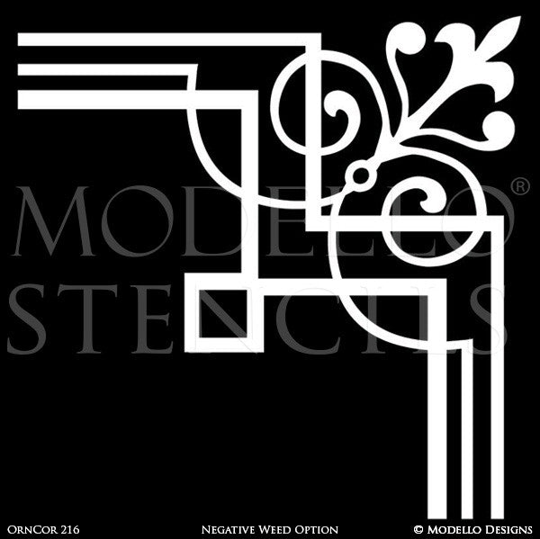 Designer Custom Stencils for Large Painted Home Decor - Modello Wall Window Panels