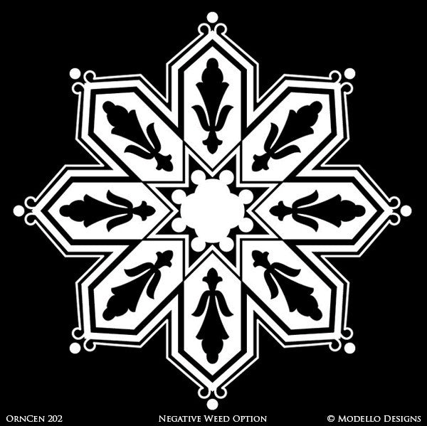 Decorating Floors and Walls with Global Chic Style and Medallion Stencils - Modello Custom Stencils