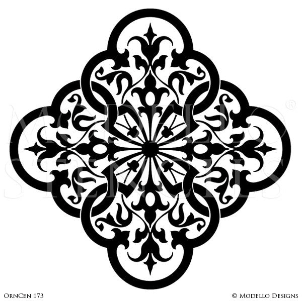 Decorating Floors and Walls with Global Chic Style and Medallion Stencils - Modello Custom Stencils