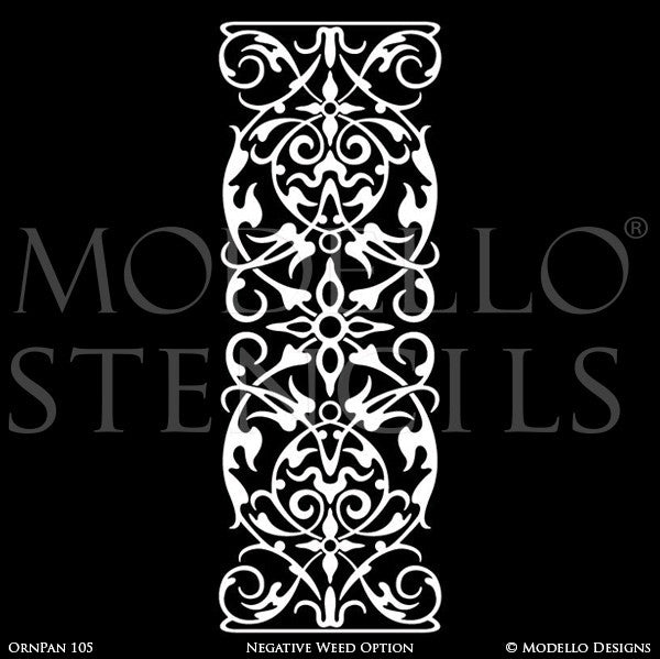 European and Old World Home Decor - Custom Panel Stencils for Painting Wood Floors and Walls