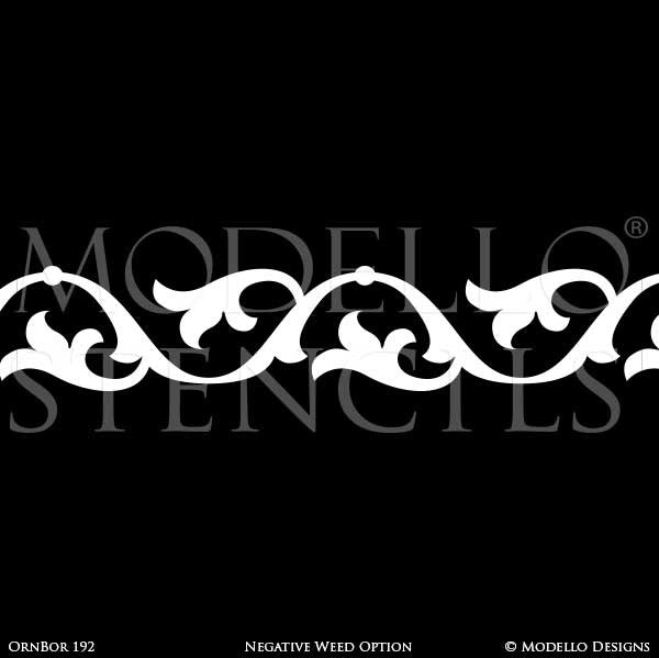 Painting Custom Borders Stencils and Large Wall Mural or Stenciled Ceiling - Modello Custom Stencils