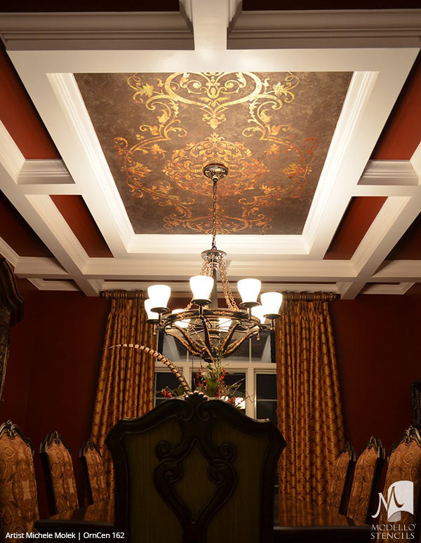 Classic European Ceiling Medallion Stencils for Painting Custom Home Decor