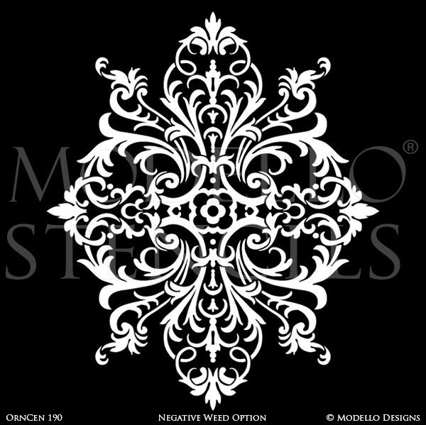 OrnCen190 Custom Medallion Stencil