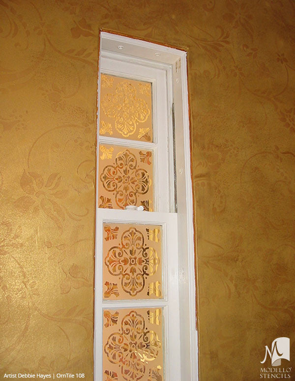 Classic European Tiles Stencils for Painting Walls and Furniture - Modello Custom Stencils