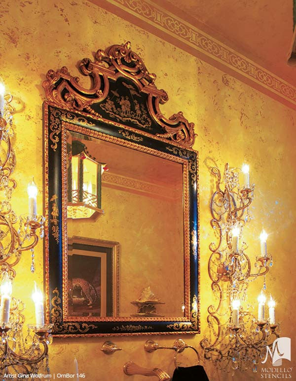 Decorative Border Stencils for Custom Wall Art or Ceiling Designs - Modello Stencils