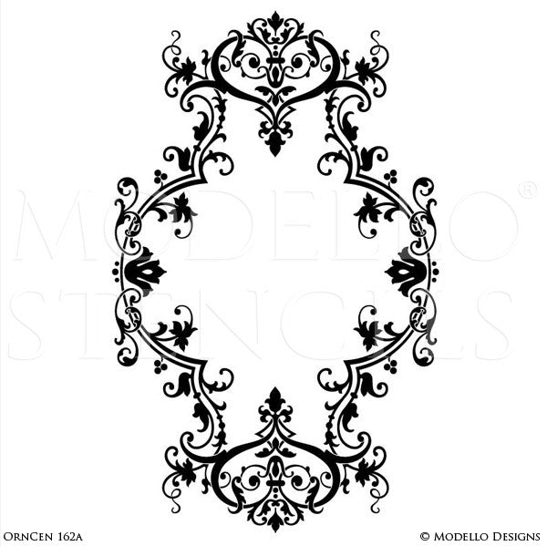 Large Medallion Patterns Painted and Stenciled in Custom Interior Murals and Ceilings