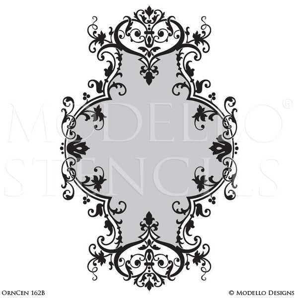 OrnCen162b Custom Medallion Stencil